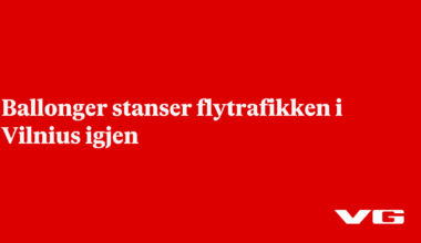 Ballonger stanser flytrafikken i Vilnius igjen