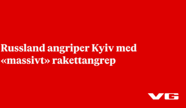 Russland angriper Kyiv med «massivt» rakettangrep