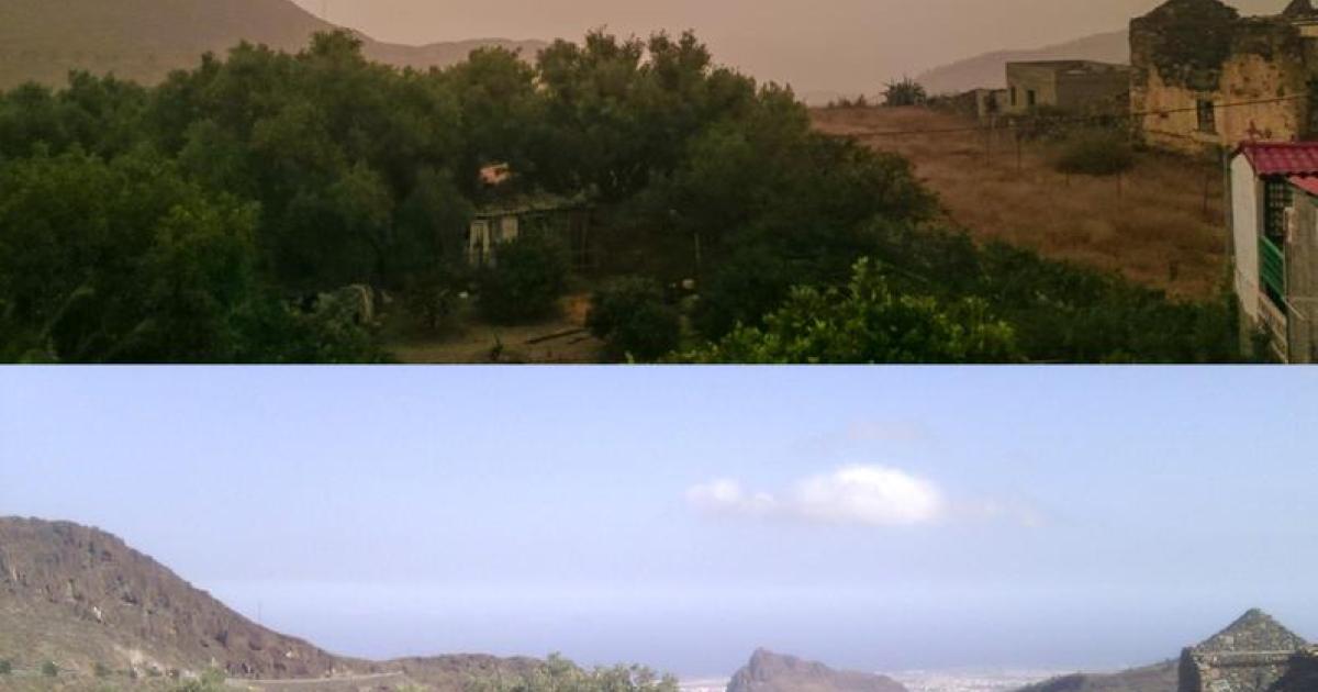 Tett calima på Kanariøyene