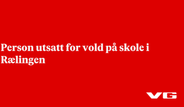 Person utsatt for vold på skole i Rælingen