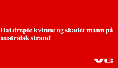 Hai drepte kvinne og skadet mann på australsk strand