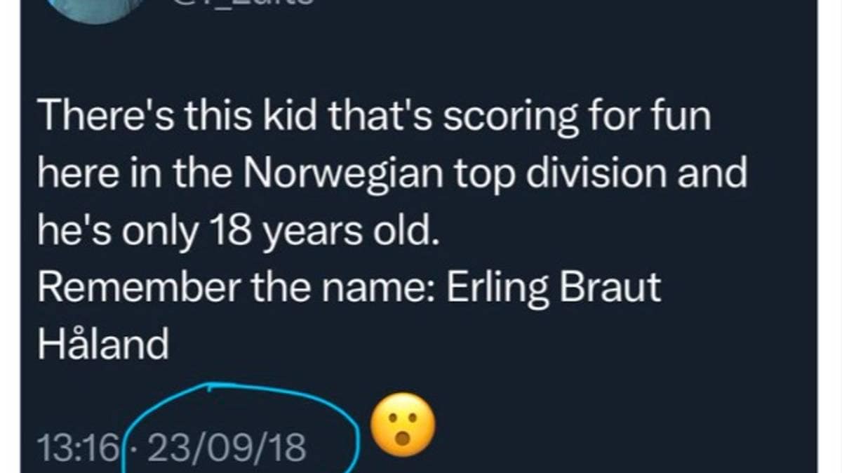 Erling Braut Haaland delte norske Fredriks melding på X – NRK Sport – Sportsnyheter, resultater og sendeplan