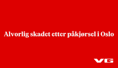 Alvorlig skadet etter påkjørsel i Oslo