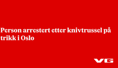 Person arrestert etter knivtrussel på trikk i Oslo