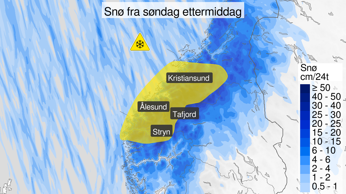 (+) Har sendt ut farevarsel: Kan komme 25 centimeter snø - Tidens Krav