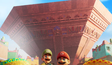 Mario og Luigi besøker Sand Kingdom i The Super Mario Galaxy Movie