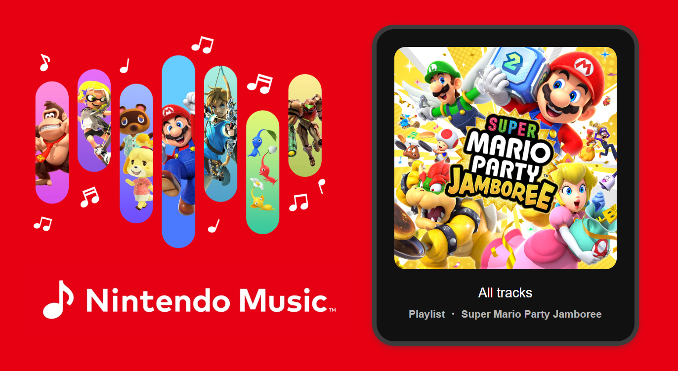 Nesten 300 Super Mario Party Jamboree-sanger lagt til i Nintendo Music