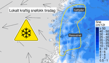 Meteorologisk institutt, Varsom.no | Kraftig snøfokk kan gi vanskelige kjøreforhold