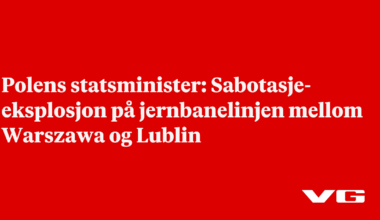Sabotasje-eksplosjon på jernbanelinjen mellom Warszawa og Lublin