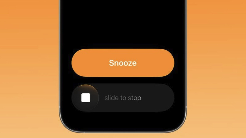 Et skjermbilde av den nye alarmskjermen i iOS 26.1 beta.
