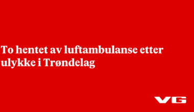 To hentet av luftambulanse etter ulykke i Trøndelag