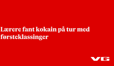 Lærere fant kokain på tur med førsteklassinger