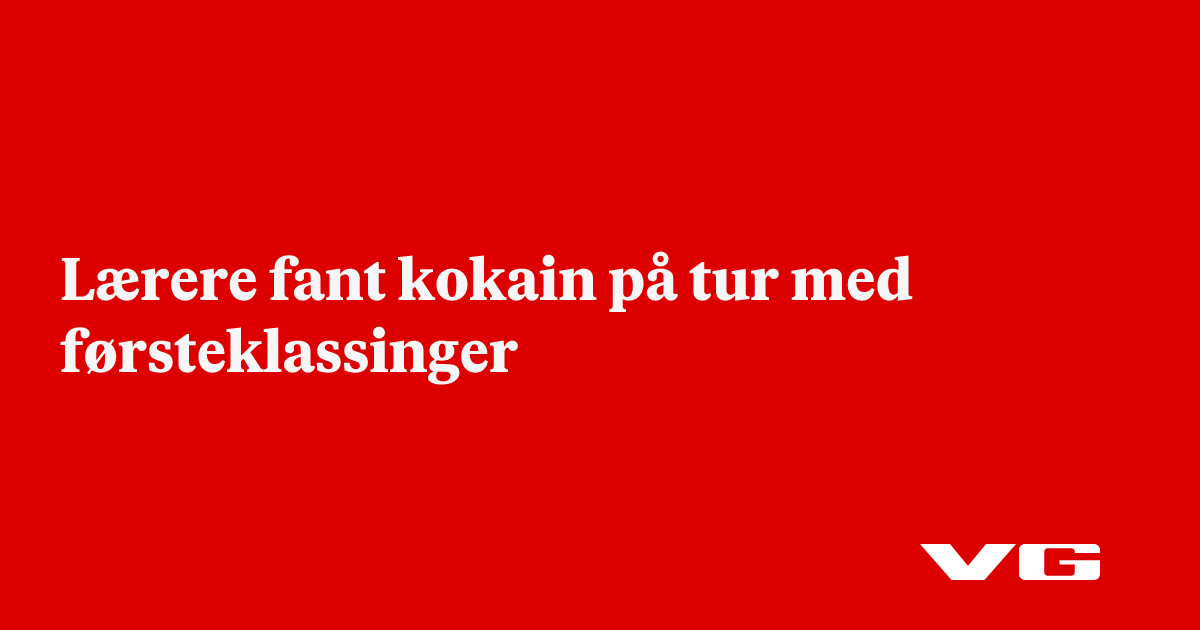 Lærere fant kokain på tur med førsteklassinger