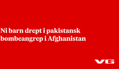 Ni barn drept i pakistansk bombeangrep i Afghanistan
