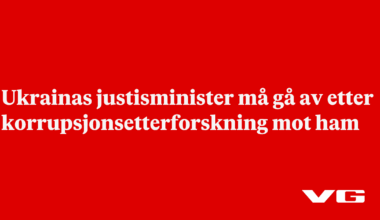 Ukrainas justisminister må gå av etter korrupsjonsetterforskning mot ham