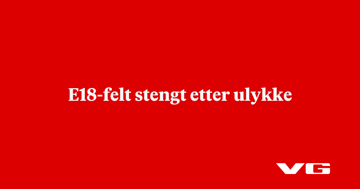 Bil delt i to - E18 stengt