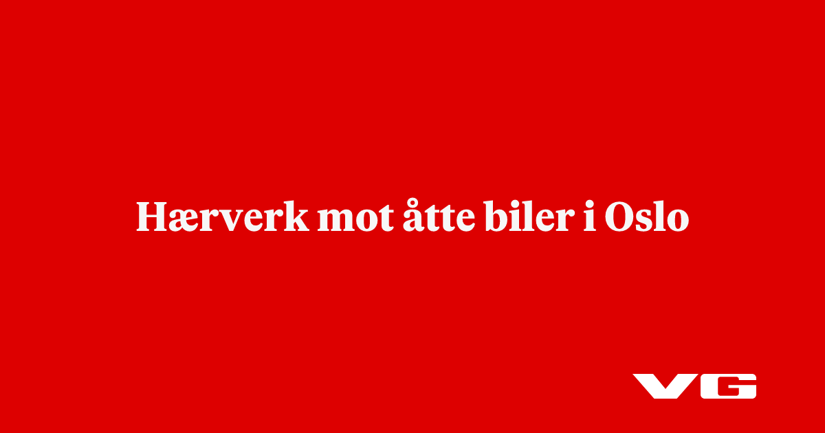 Hærverk mot åtte biler i Oslo