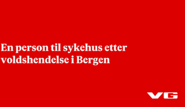 En person til sykehus etter voldshendelse i Bergen