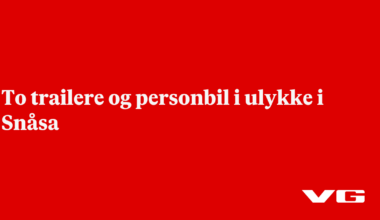 To trailere og personbil i ulykke i Snåsa