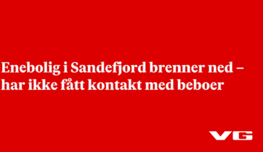 Brann i enebolig i Sandefjord