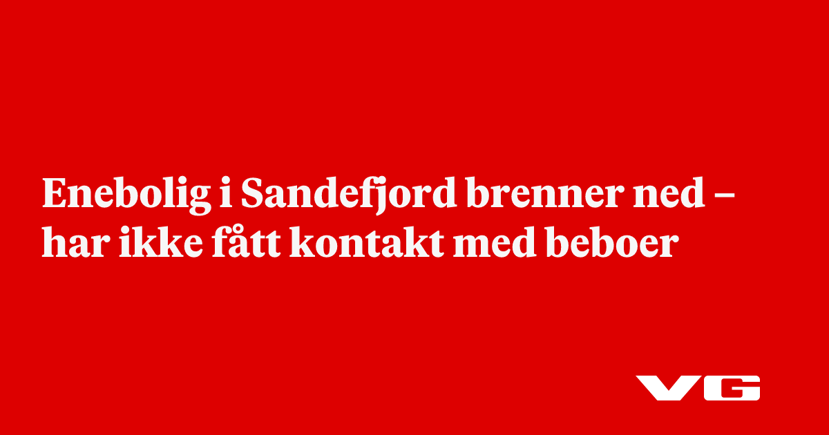Brann i enebolig i Sandefjord