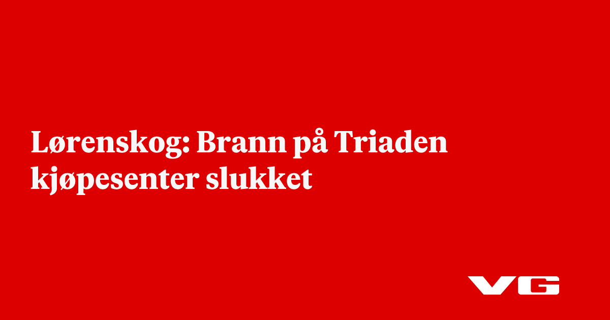 Brann på Triaden kjøpesenter slukket