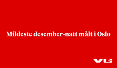 Mildeste desember-natt målt i Oslo