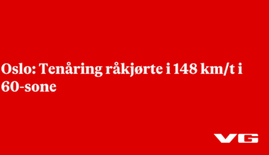Tenåring råkjørte i 148 km/t i 60-sone