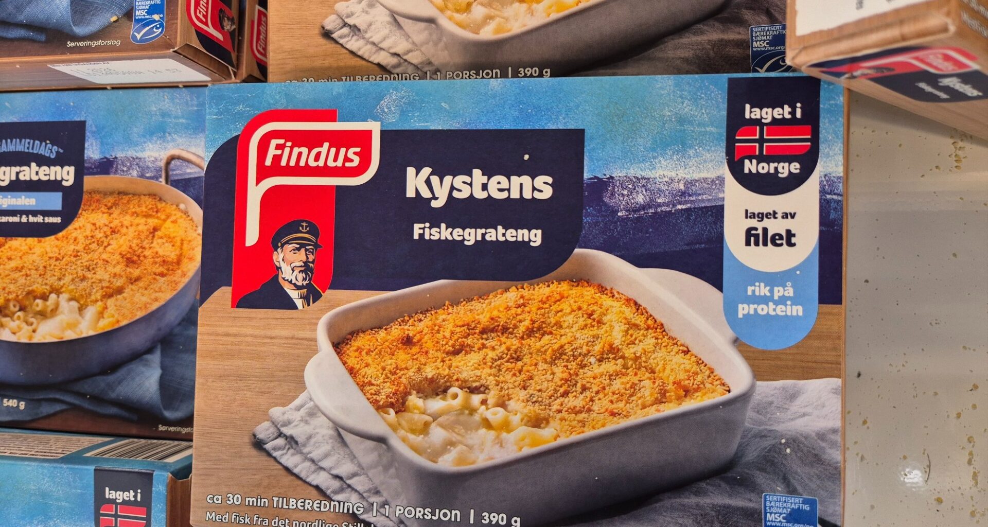 Matbløff, Fiskegrateng | Inneholder 60 prosent mindre fisk enn konkurrenten