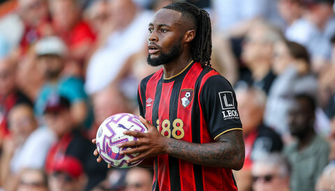 Antoine Semenyo i aksjon for Bournemouth mot Wolverhampton Wanderers, 23. august 2025.
