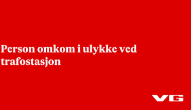 Person omkom i ulykke ved trafostasjon