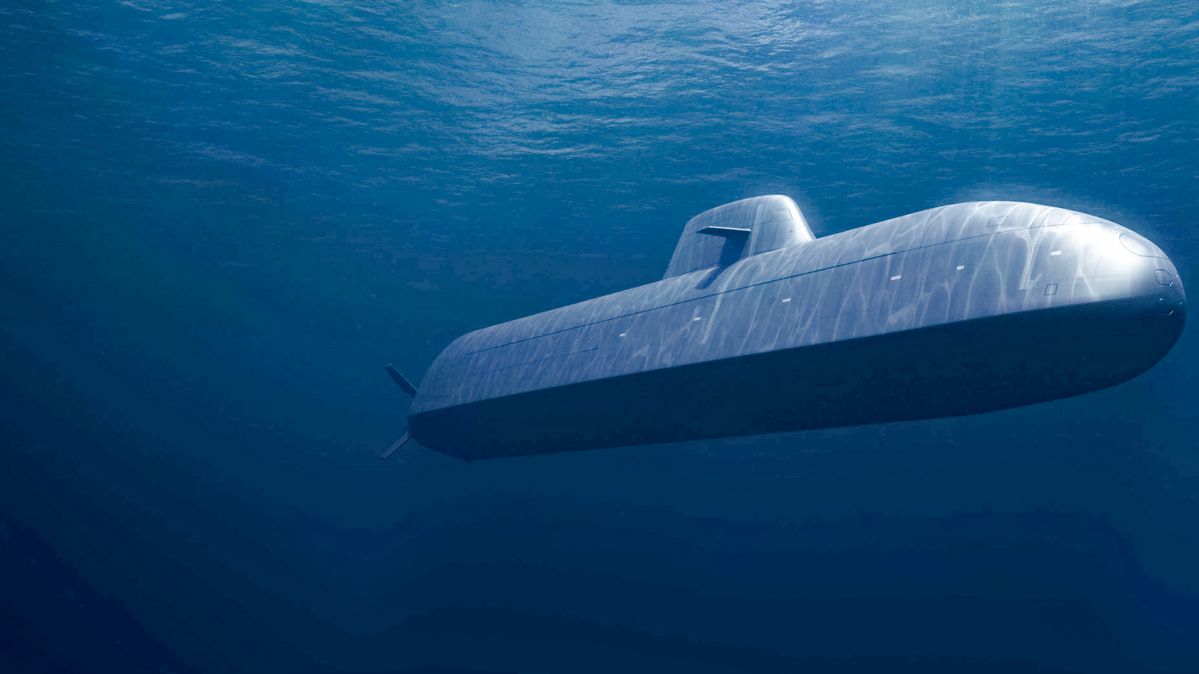 En illustrasjon av de nye norske ubåtene av typen 212CD.