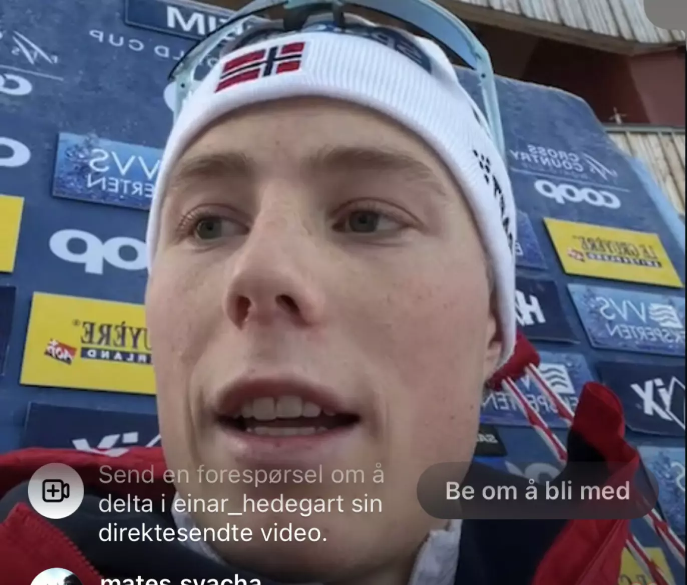 Skjermdump Instagram