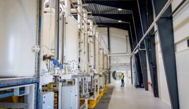 Hysynergy-fabrikken kan fremstille åtte tonn grønt hydrogen om dagen.