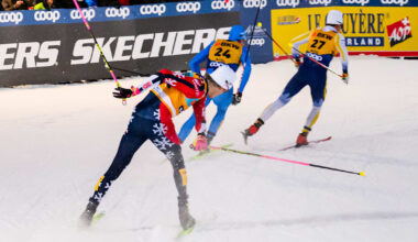 Sjokkexit for en rasende Johannes Høsflot Klæbo på sprinten i Davos – Oskar Opstad Vike ble nummer tre bak Lucas Chanavat og Federico Pellegrino