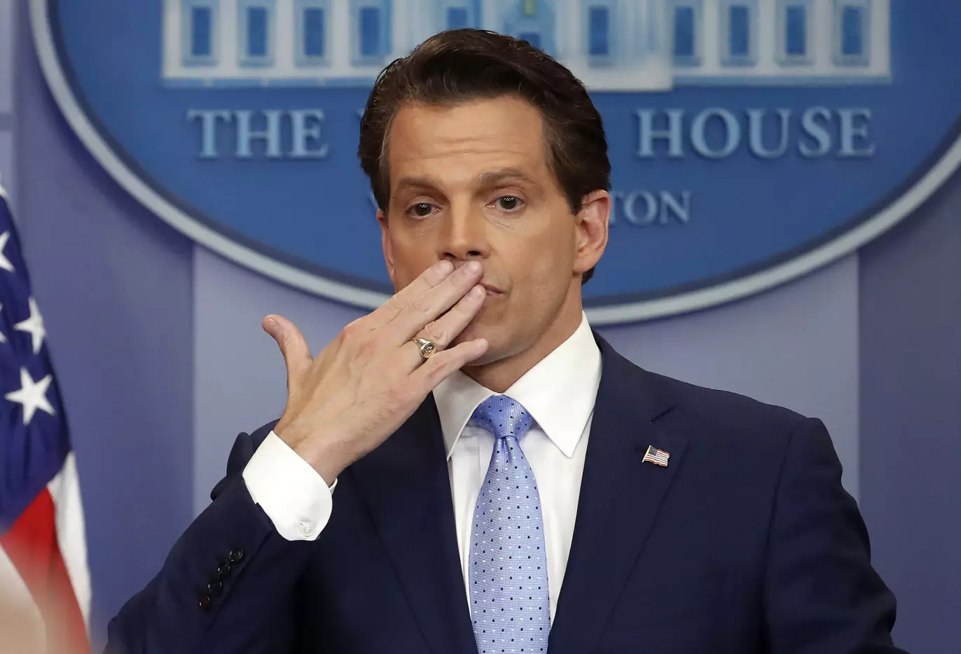 MÅTTE GÅ: Anthony Scaramucci ble presset ut av Det hvite hus etter et skandaleintervju i 2017, og har siden vært en markant Donald Trump-kritiker. Foto: Pablo Martinez Monsivais / AP