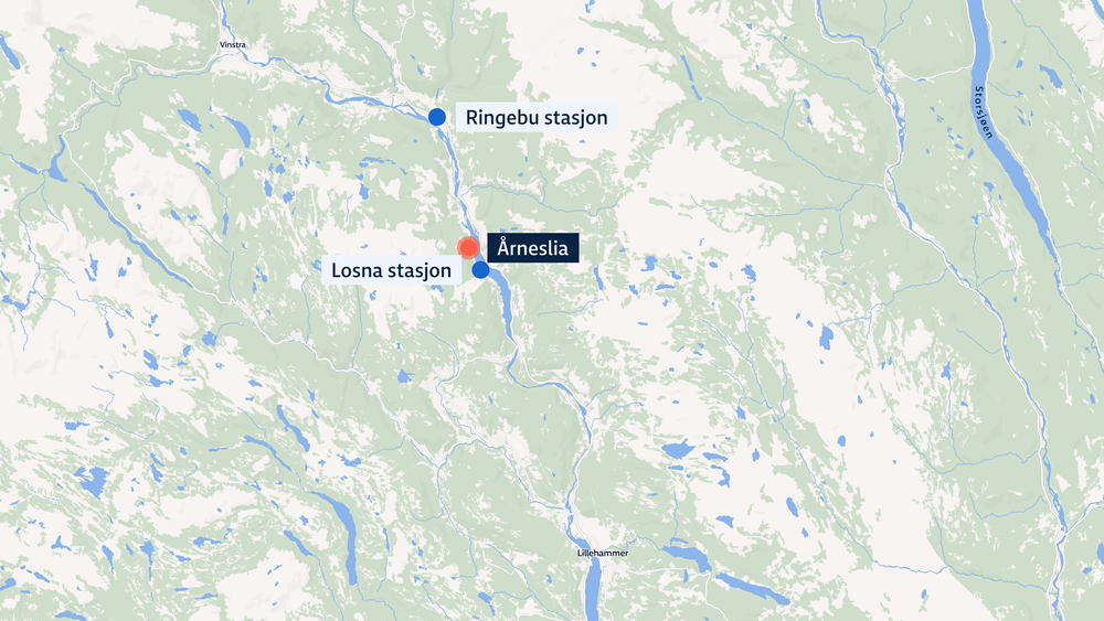 Dovrebanen stengt som følge av jordskred i Ringebu – NRK Innlandet – Lokale nyheter, TV og radio