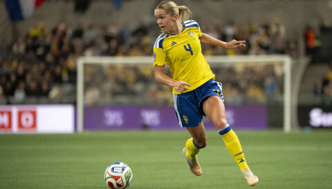 Hanna Lundkvist i aksjon for Sverige.