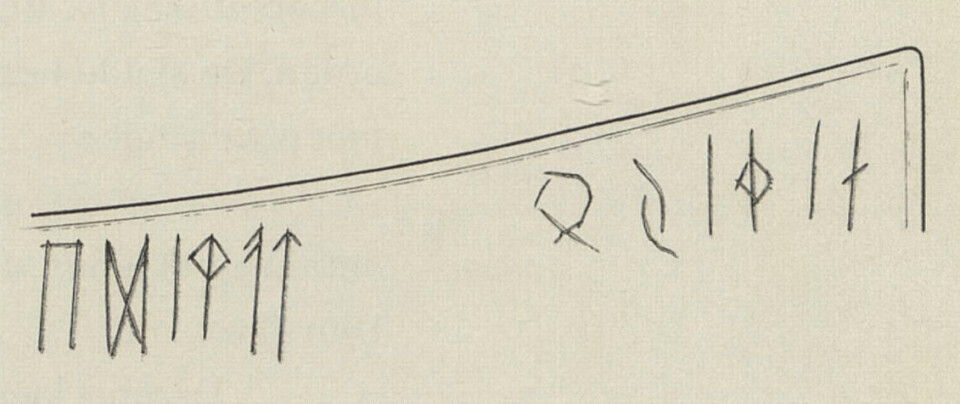 NITHIJO TAWIDE – «Nithijo laget» – har noen risset på et skjoldhåndtak funnet i Illerup Ådal. Dette er den aller eldste setningen skrevet med runer som vi kjenner til.