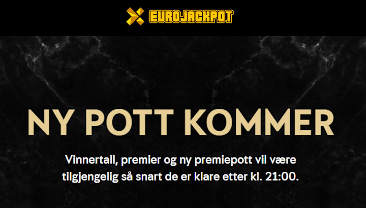 Eurojackpot-trekningen er forsinket tirsdag kveld