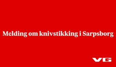 Melding om knivstikking i Sarpsborg
