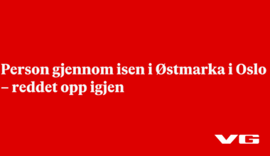 Person gjennom isen i Østmarka i Oslo – reddet opp igjen