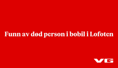 Funn av død person i bobil i Lofoten