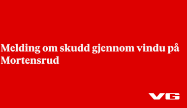 Skutt gjennom vindu på Mortensrud