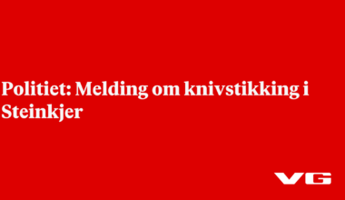 Knivstikking i Steinkjer – politiet rykker ut med flere patruljer