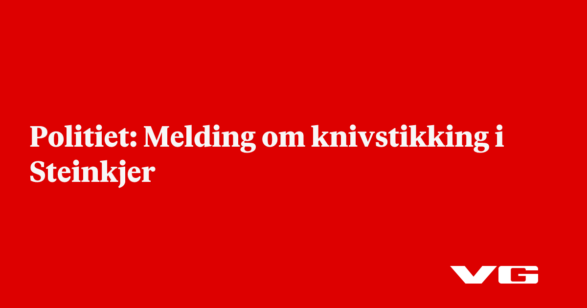 Knivstikking i Steinkjer – politiet rykker ut med flere patruljer