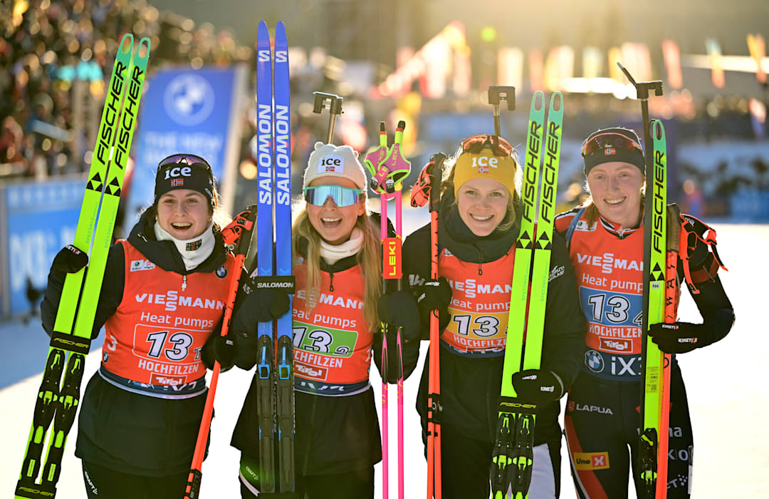 Norge tok 2. plassen på stafetten i Hochfilzen – Sverige suverene