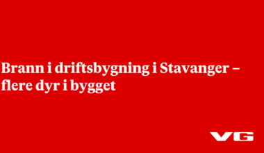 Brann i driftsbygning i Stavanger – flere dyr i bygget