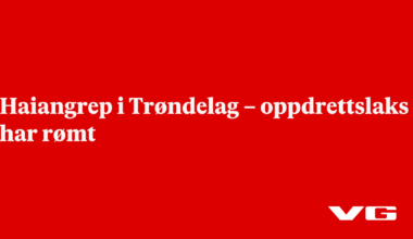 Haiangrep i Trøndelag – oppdrettslaks har rømt