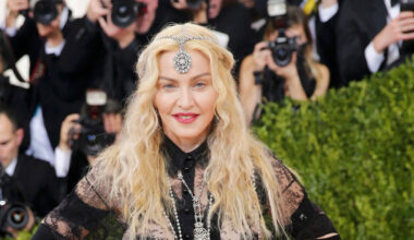 Et sjeldent familiebilde med sønnen Rocco